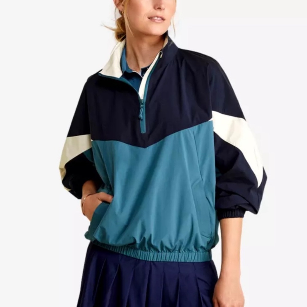 Vineyard Vines Women's Colorblock Wind Breaker - Navy and Teal